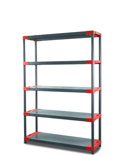 E-shop REGÁL PLASTOVÝ Tytan-5 180x90x46 PVC Povrchová úprava: Červená