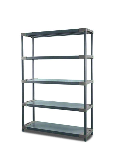 E-shop REGÁL PLASTOVÝ Tytan-5 180x90x46 PVC Povrchová úprava: Sivá