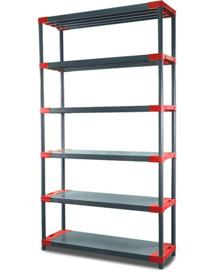 E-shop REGÁL PLASTOVÝ Tytan-6 222x100x46 PVC Povrchová úprava: Červená