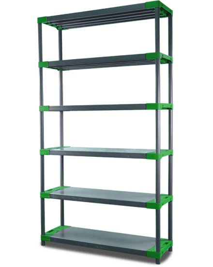 E-shop REGÁL PLASTOVÝ Tytan-6 222x110x46 PVC Povrchová úprava: Zelená