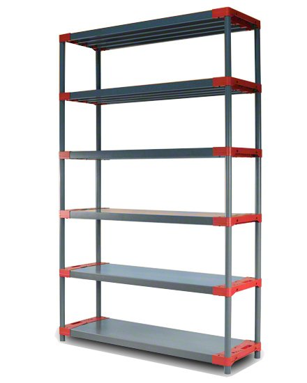 E-shop REGÁL PLASTOVÝ Tytan-6 222x120x46 PVC Povrchová úprava: Červená