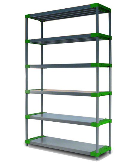 E-shop REGÁL PLASTOVÝ Tytan-6 222x120x46 PVC Povrchová úprava: Zelená