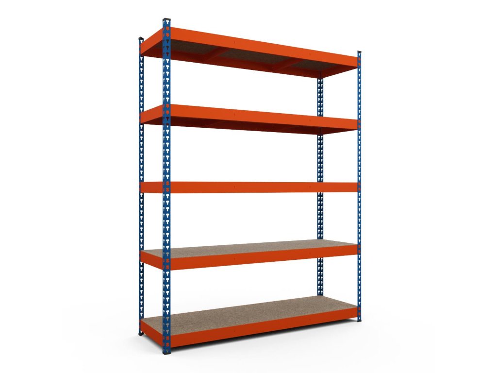 E-shop Kovový regál série TITAN 250x160x45 5 políc nosnosť 1500 kg