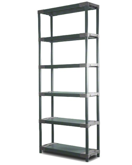 E-shop REGÁL PLASTOVÝ Tytan-6 222x70x46 PVC Povrchová úprava: Sivá