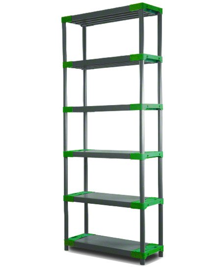E-shop REGÁL PLASTOVÝ Tytan-6 222x70x46 PVC Povrchová úprava: Zelená