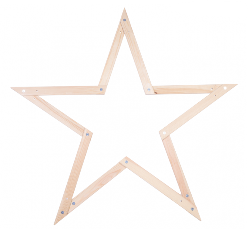 E-shop Drevená závesná VIANOČNÁ HVIEZDA MODOSTAR 114 cm