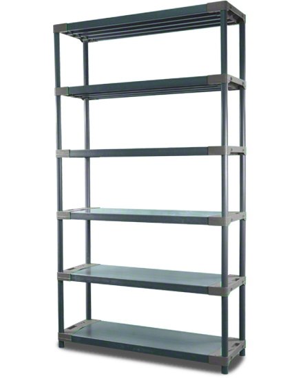 E-shop REGÁL PLASTOVÝ Tytan-6 222x90x46 PVC Povrchová úprava: Sivá
