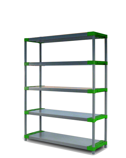 E-shop REGÁL PLASTOVÝ Jupiter-5 180x120x46 PVC červený/zelený Povrchová úprava: Zelená