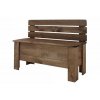 MALÁ DREVENÁ LAVIČKA S ÚLOŽNÝM PRIESTOROM B-12 hnedá 54x71x29