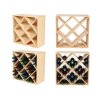 regal na wino drewniany modulowy skrzynkowy 60x30x30 cm naturalny