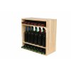 regal na wino drewniany modulowy skrzynkowy 60x30x30 cm naturalny (48)