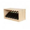 regal na wino drewniany modulowy skrzynkowy 60x30x30 cm naturalny (72)