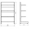 pol pl Regal wolnostojacy przyscienny 4 polki 133x83x52 cm 29610 3