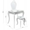 Toaletný stolík pre deti so stoličkou - biely