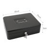 Pokladňa so zámkom 30x24x9 cm + zásobník na peniaze - čierna