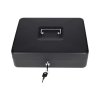 Pokladňa so zámkom 30x24x9 cm + zásobník na mince - čierna
