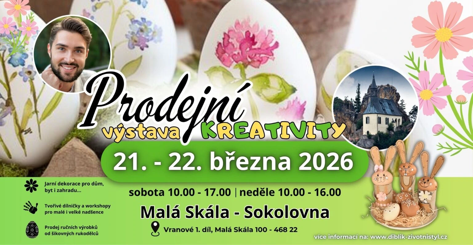Výstava kreativity na Malé Skále 21.-22.3.2026