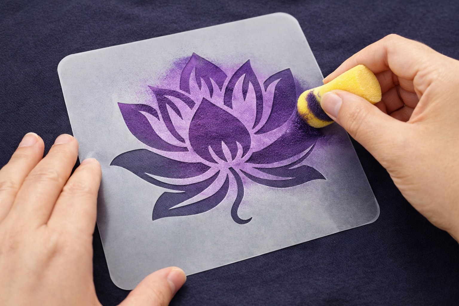 Plastová šablona – malování motivu