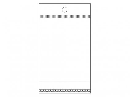 PP sáček s lepicí klopou a závěsem 6x10,5 cm (Balení 100 ks, Varianta transparent)