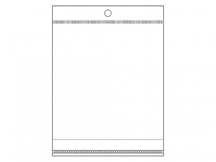 PP sáček s lepicí klopou a závěsem 10x13,5 cm (Balení 100 ks, Varianta transparent)