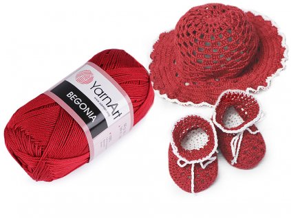 Bavlněná pletací příze Begonia 50 g (Balení 1 ks, Varianta 1 (003) bílá mléčná)