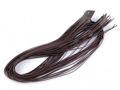 Kožený řemínek šíře 2 mm, 110 cm (Balení 20 ks, Varianta 3 (12) hnědá)
