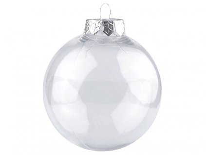 Baňka k dozdobení Ø10 cm (Balení 2 ks, Varianta 1 transparent stříbrná)