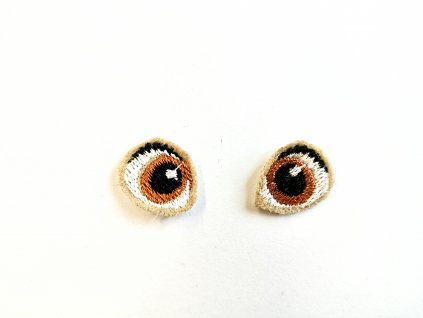 Vyšívané oči na panenku 1,8 cm hnědé