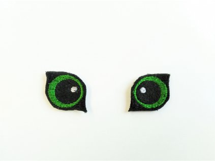 Vyšívané oči na lišku 3 cm zelené