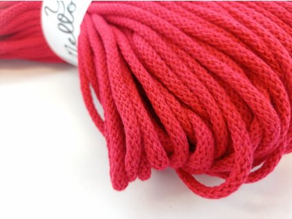 12935 bavlnena snura yarnmellow berry 5mm cervena