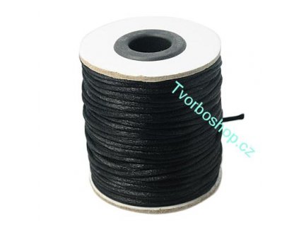 Polyesterová šňůra 2 mm černá