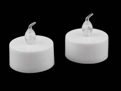 LED čajová svíčka na baterky Ø3,6 cm (Balení 2 ks, Varianta bílá teplá)