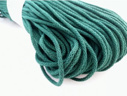 264443 1 bavlnena snura yarnmellow berry 5mm tmave zelena