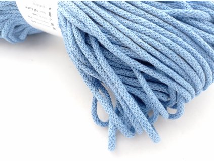 264917 bavlnena snura yarnmellow berry 5mm nebesky modra