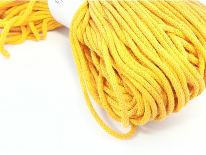 266507 bavlnena snura yarnmellow berry 5mm kurkuma