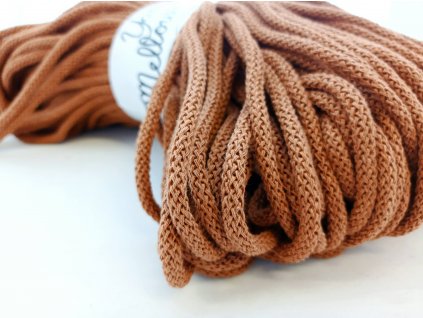 267554 1 bavlnena snura yarnmellow berry 3mm stredne hneda
