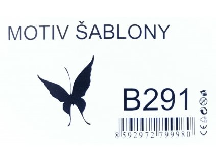 Plastová šablona Motýl B291