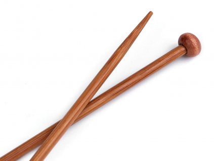 Rovné jehlice č. 3,5; 4; 4,5; 5 bambus (Balení 1 pár, Varianta 1 (3,5 mm) bambus tmavý)