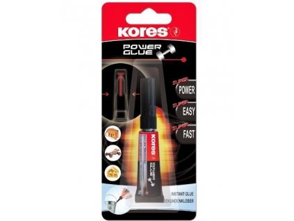 Vteřinové lepidlo Kores Power Glue Gel 3g