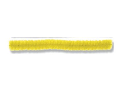 Plyšový drát 10 ks 8 mm 50 cm žlutý