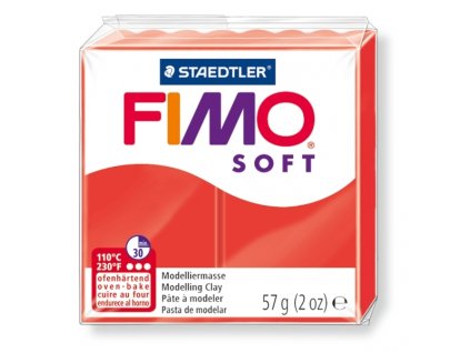 FIMO SOFT polymerová hmota 57g červená 24