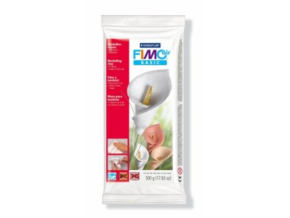 Samotvrdnoucí hmota Fimo Basic Air 500g bílá