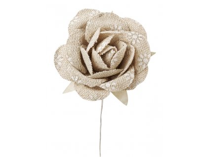 Dekorační růže 45 mm na drátku, 2 ks