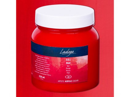Akrylová barva Ladoga 220ml - červená 331