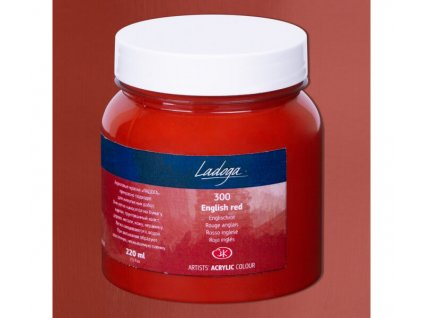 Akrylová barva Ladoga 220ml - červená anglická 300