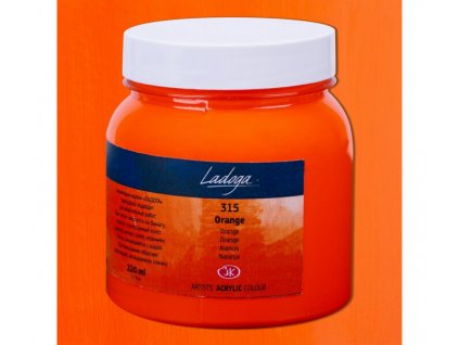 Akrylová barva Ladoga 220ml - oranžová 315