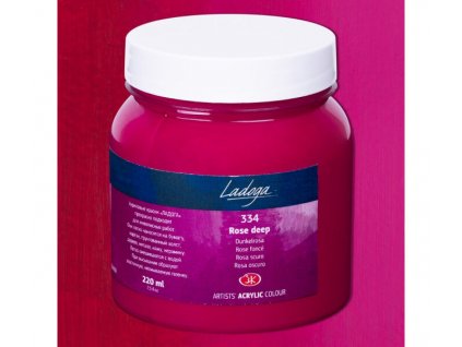 Akrylová barva Ladoga 220ml - růžová tmavá 334