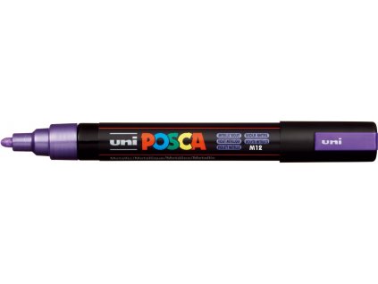 Akrylový popisovač Uni Posca 5M 1,8 - 2,5 mm fialový metalický M12