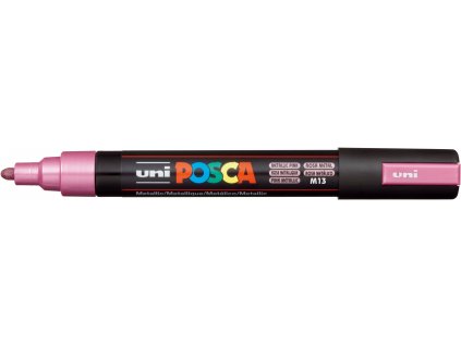 Akrylový popisovač Uni Posca 5M 1,8 - 2,5 mm růžový metalický M13