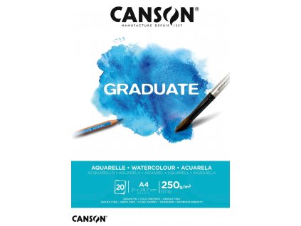 Akvarelový papír Graduate Aquarelle blok A4 250g, 20 listů